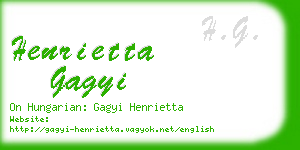 henrietta gagyi business card